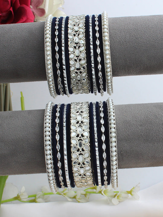 Noah Bangle Set / Stack-Navy Blue