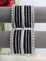 Ileana Bangle Set / Stack-Navy Blue
