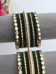 Anusha Bangle Set / Stack-Green