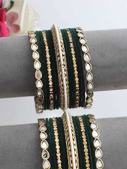 Anusha Bangle Set / Stack-Green