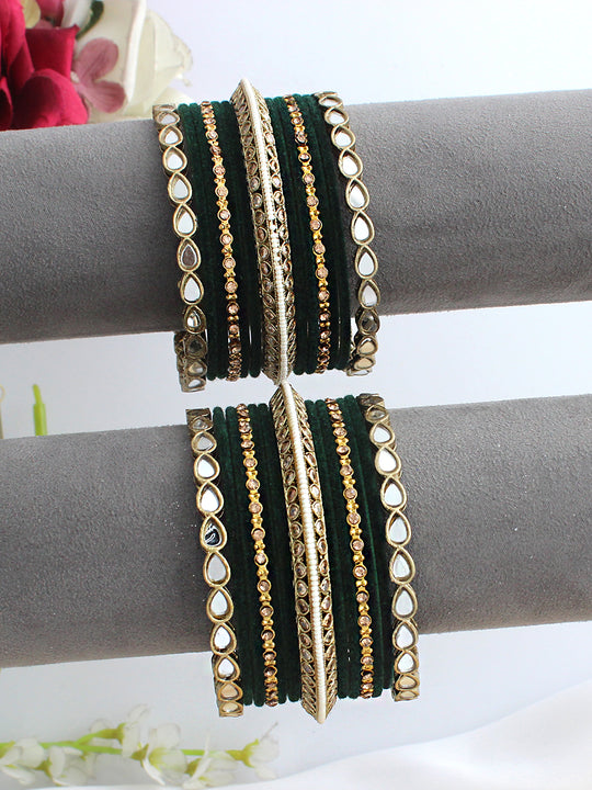 Anusha Bangle Set / Stack-Green