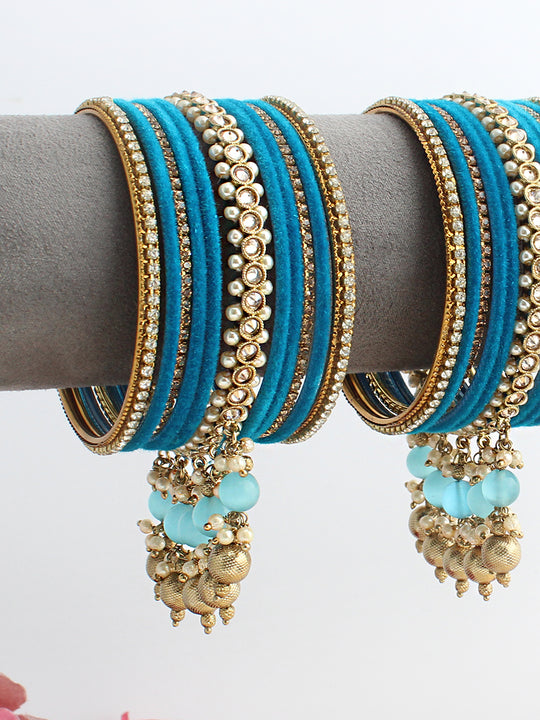 Hala Bangle Set / Stack-Turquoise