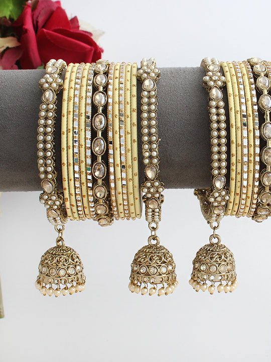 Shriva Bangle Set / Stack-Butter Yellow