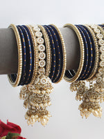 Nakshita Bangle Set / Stack-Blue