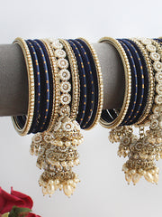 Nakshita Bangle Set / Stack-Blue