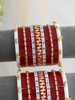 Navika Bridal Choora Bangle Set-Maroon