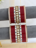 Aishwarya Bridal Choora Bangle Set-Maroon