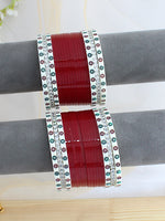Sakshi Bridal Choora Bangle Set-Maroon