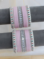 Harleen Bridal Choora Bangle Set-Pastel Pink