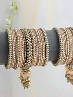 Tejal Bangle Set / Stack-Peach 