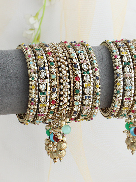 Saira Bangle Set / Stack-Multicolor
