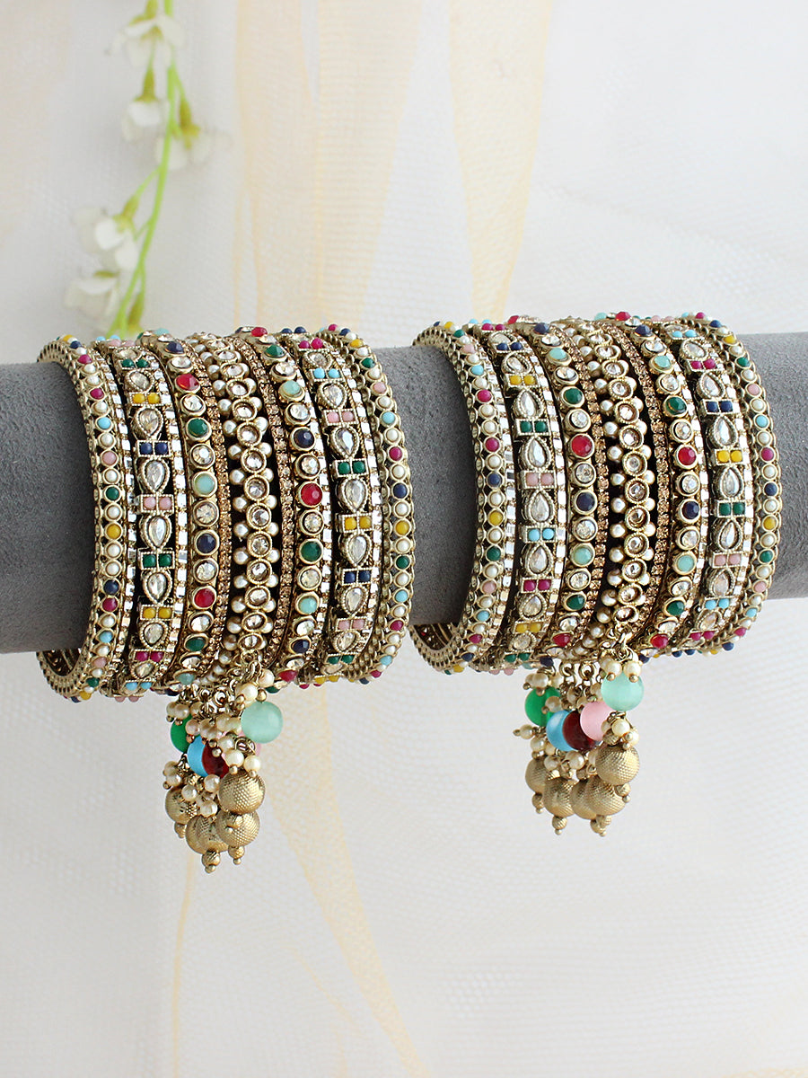 Saira Bangle Set / Stack-Multicolor