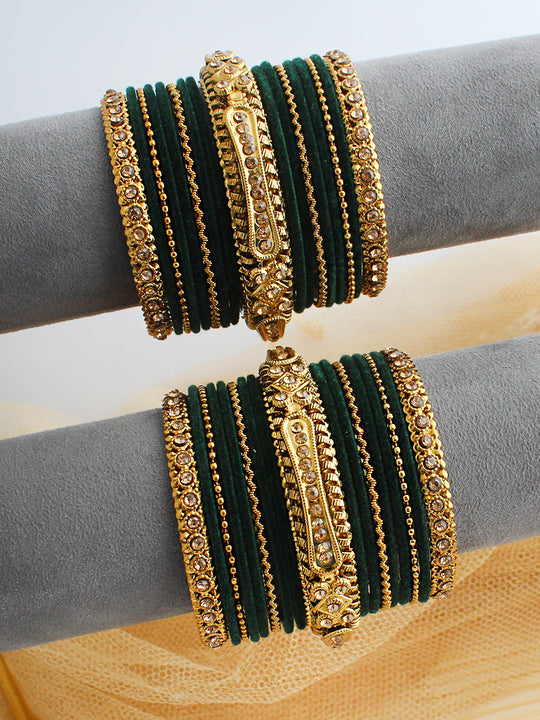 Garima Bangle Set / Stack-Green