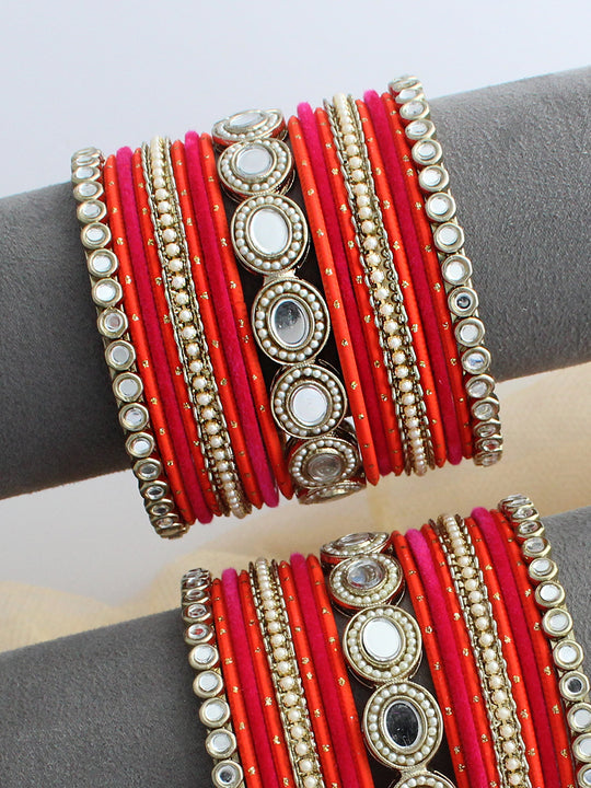 Sadhana Bangle Set / Stack-Orange