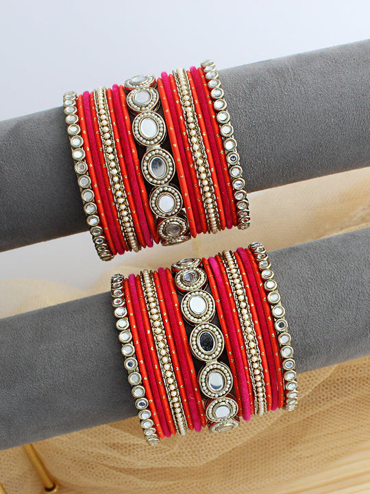 Sadhana Bangle Set / Stack-Orange