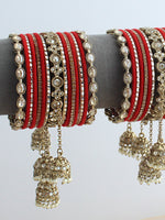 Suruchi Bangle Set / Stack-Red