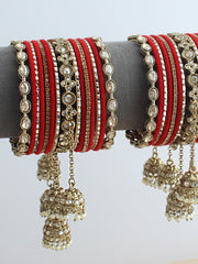 Suruchi Bangle Set / Stack-Red