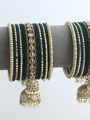 Anushri Bangle Set / Stack -Green