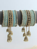 Yutika Bangle Set / Stack-Turquoise