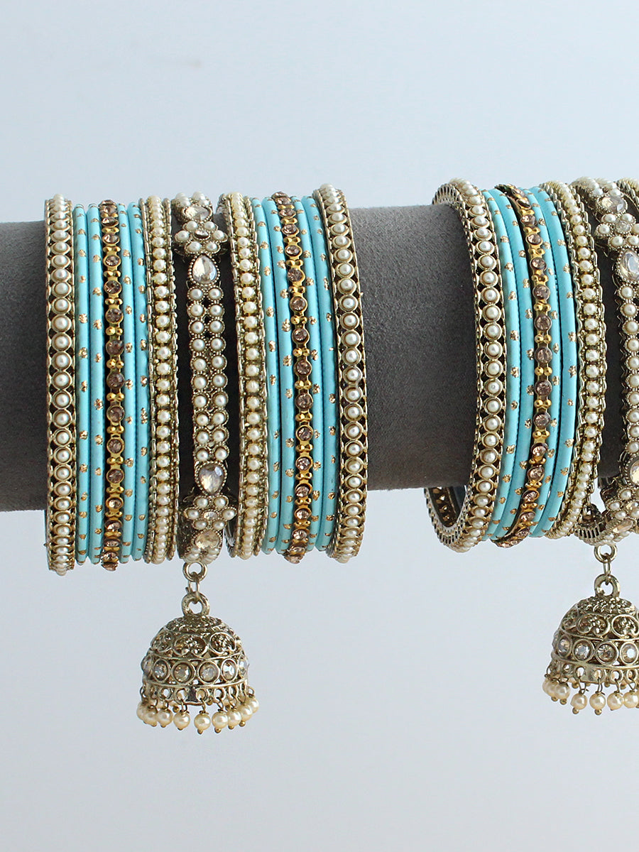 Bhumi Bangle Set / Stack-Turquoise