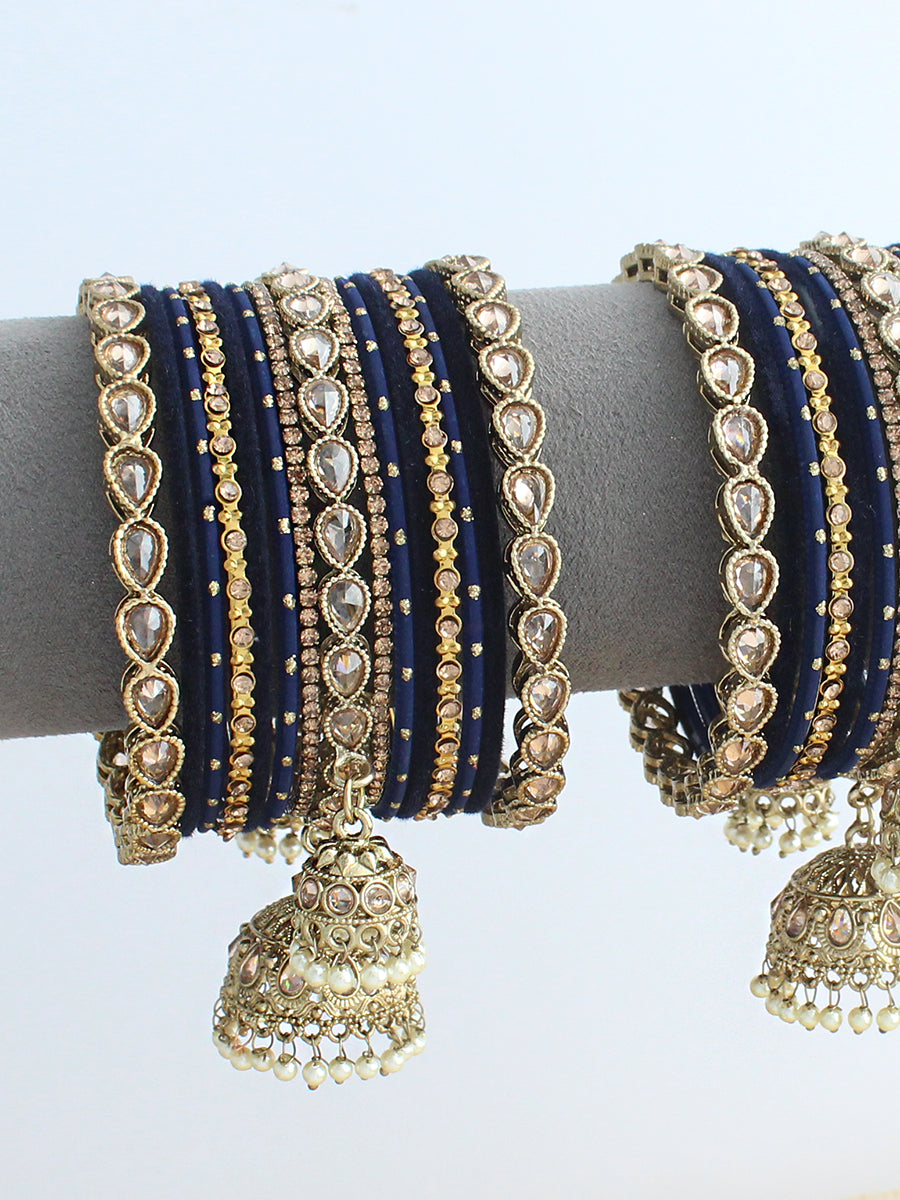 Harika Bangle Set / Stack-Blue