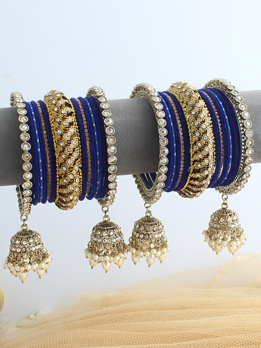Udita Bangle Set / Stack-Blue