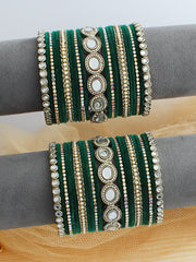 Aamira Bangle Set / Stack-Green