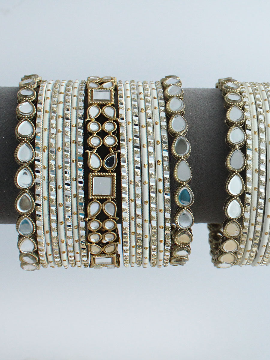 Virika Bangle Set / Stack-White