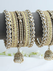 Sharvika Bangle Set / Stack-Butter Yellow

