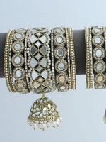 Tanishi Mirror Bangle Set / Stack-Antique Gold
