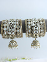 Tanishi Mirror Bangle Set / Stack-Antique Gold