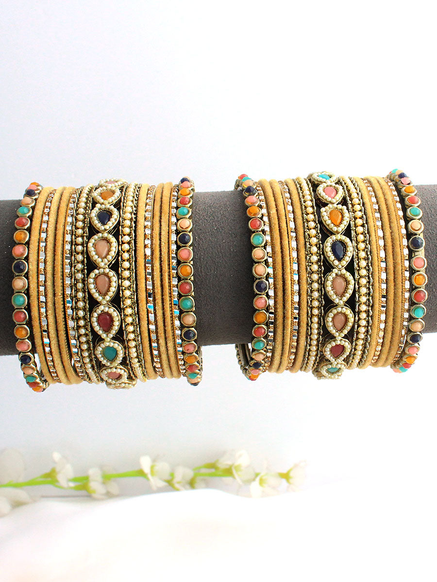 Ritika Bangle Set / Stack-Multicolor