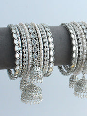 Sanaya bangle Set / Stack-Silver