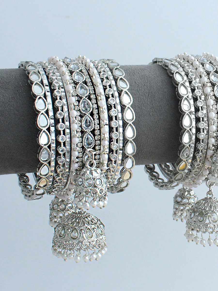 Sanaya bangle Set / Stack-Silver