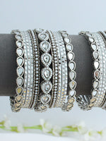 Jessica Bangle Set / Stack-Silver