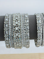 Noshin Bangle Set / Stack-Silver