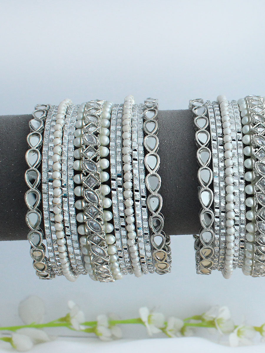 Erina Bangle Set / Stack-Silver