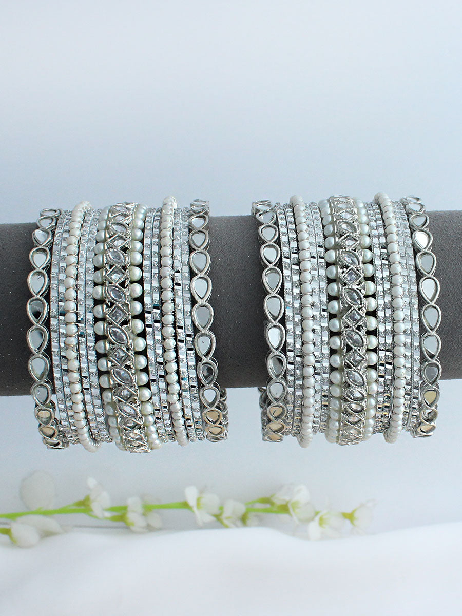 Erina Bangle Set / Stack-Silver