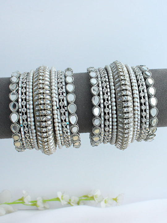 Mellisa Bangle Set / Stack-Silver