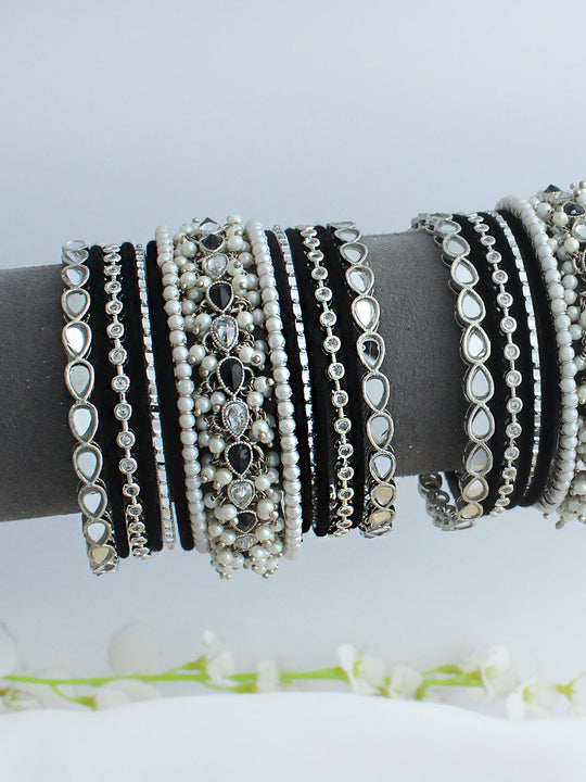 Ziba Bangle Set / Stack-Black
