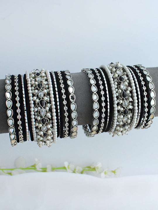 Ziba Bangle Set / Stack-Black