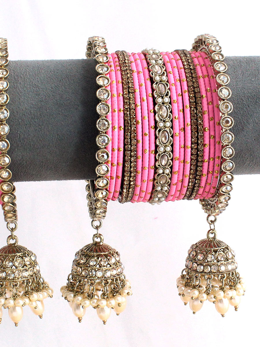 Farhana Bangle Set / Stack-Pink