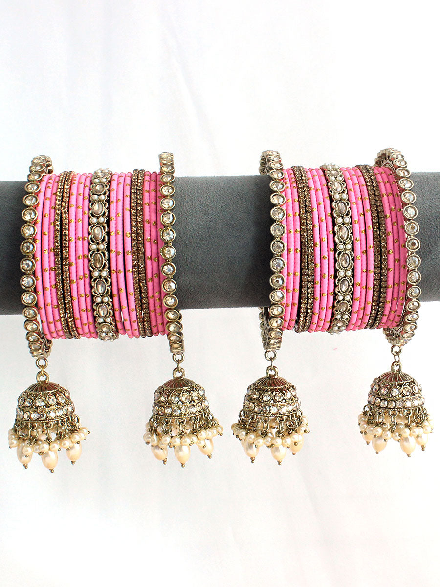 Farhana Bangle Set / Stack-Pink