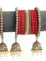 Nabela Bangle Set / Stack-Red