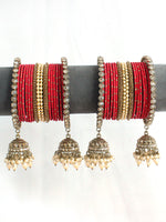 Nabela Bangle Set / Stack-Red