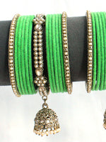 Fiza Bangle Set / Stack-Parrot Green