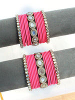 Kusum Bangle Set / Stack-Pink