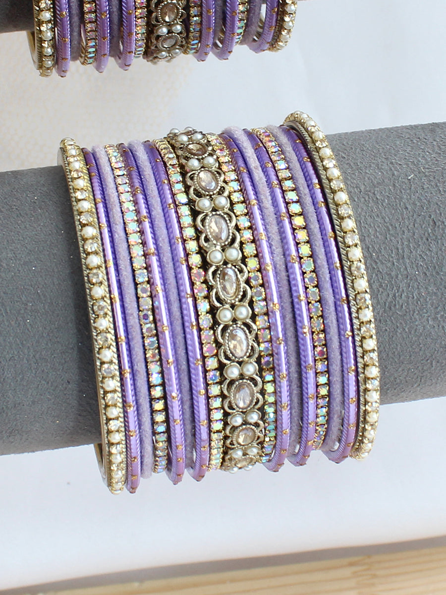 Ikshita Bangle Set / Stack-lavender