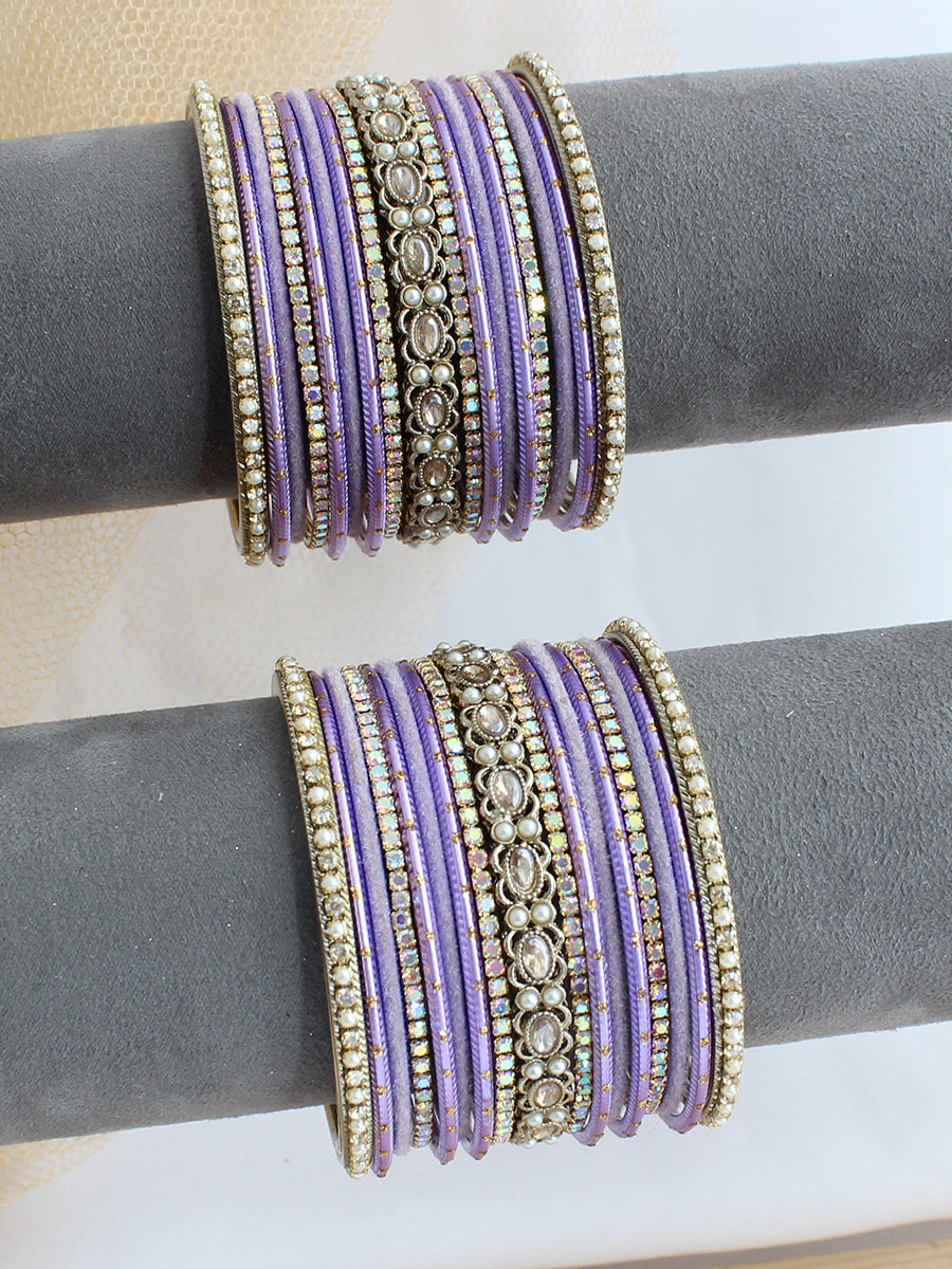 Ikshita Bangle Set / Stack -lavender