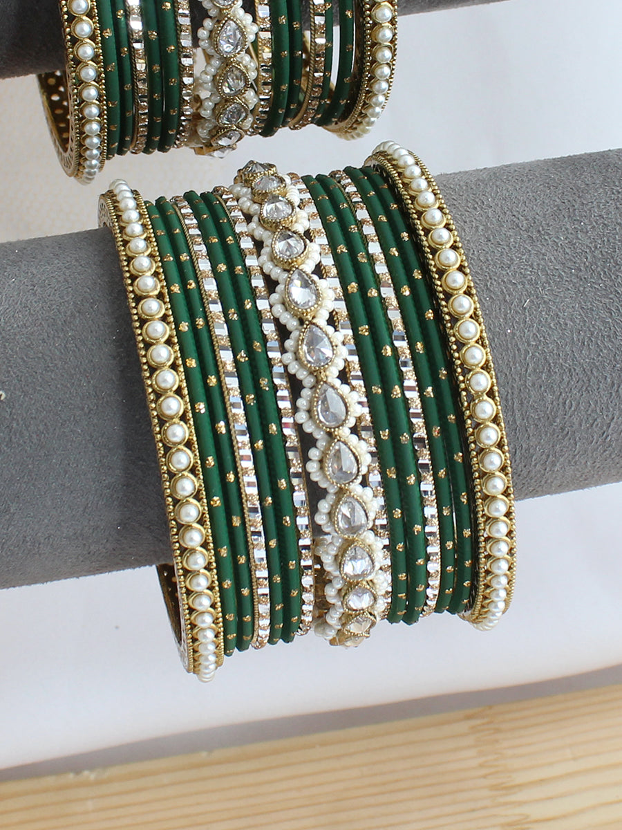 Janvika Bangle Set / Stack-Green